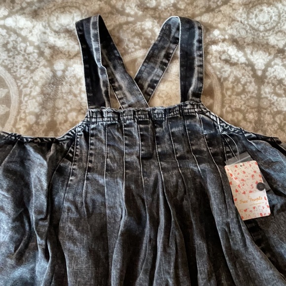 Denim Free People Crop Top (SOLD) - Picture 2 of 10